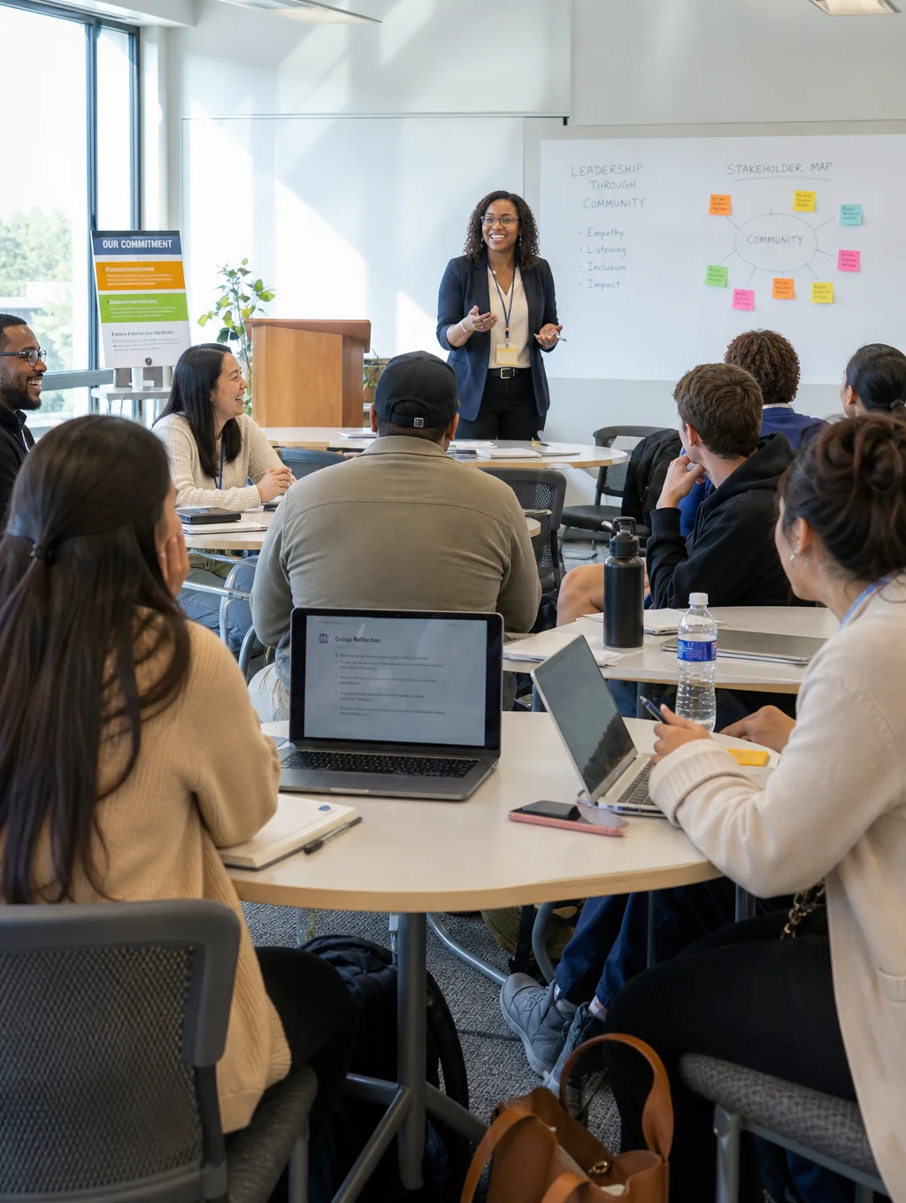 Founder leading a creative workshop session