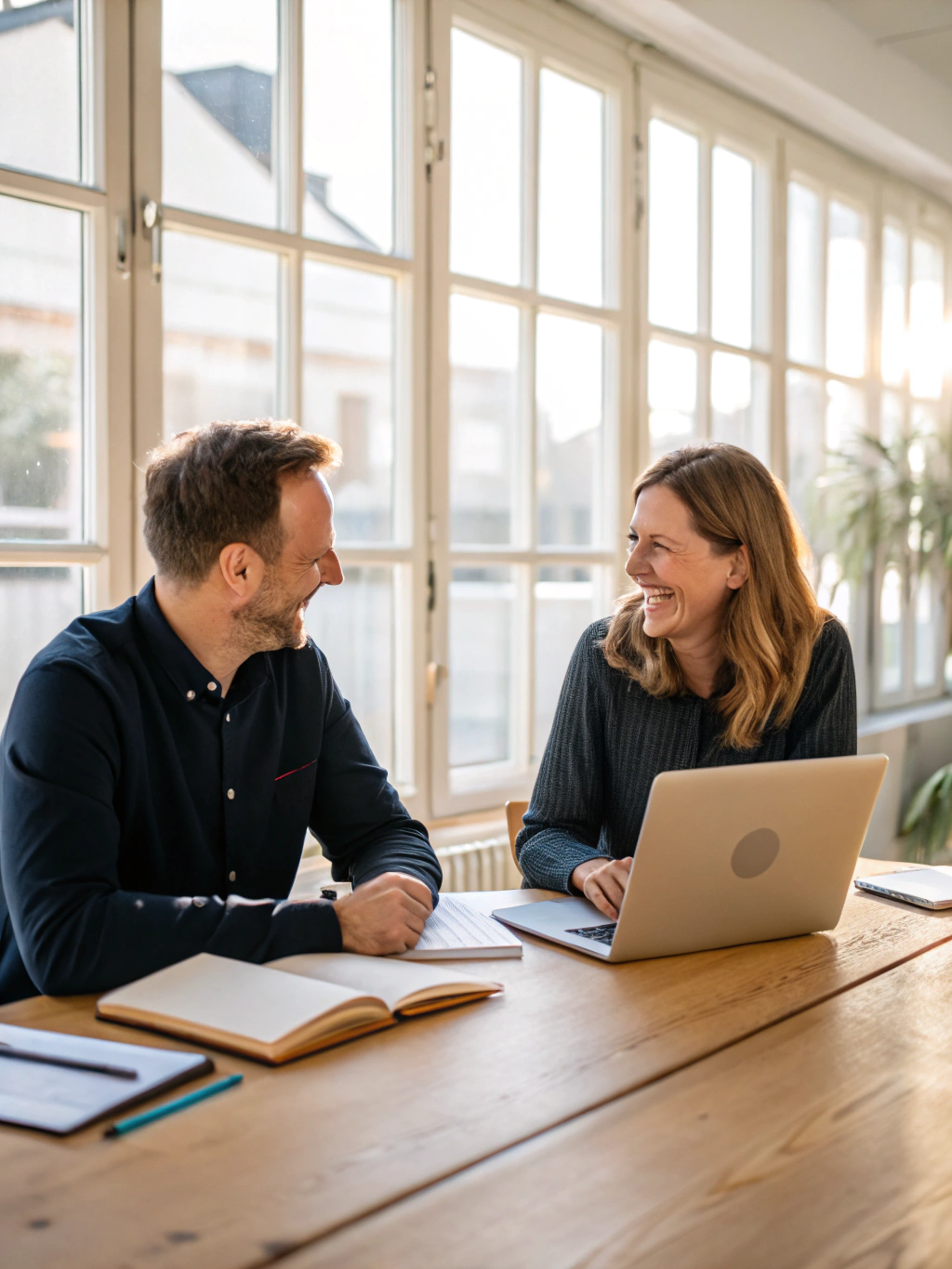 Two people engaged in a thoughtful conversation during a mentorship session